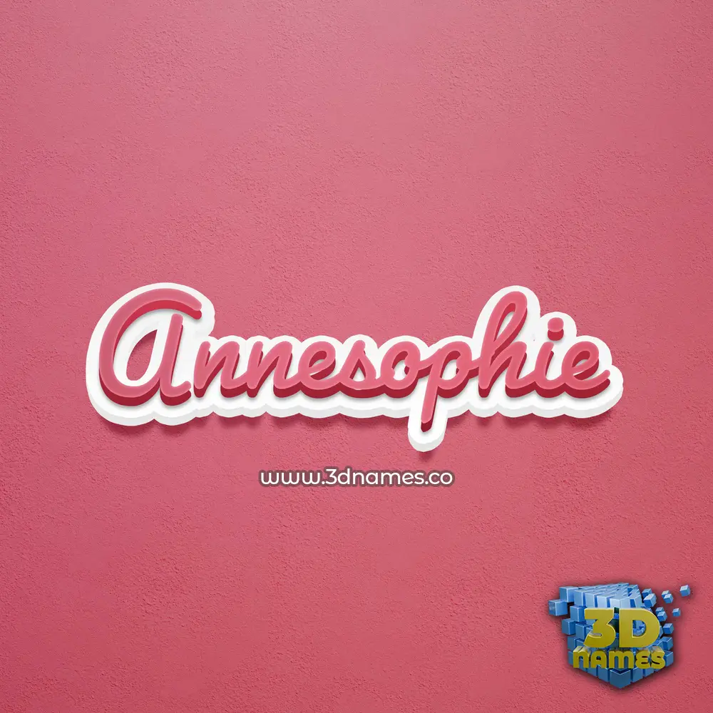annesophie in Red Scribble style - 3D name wallpaper