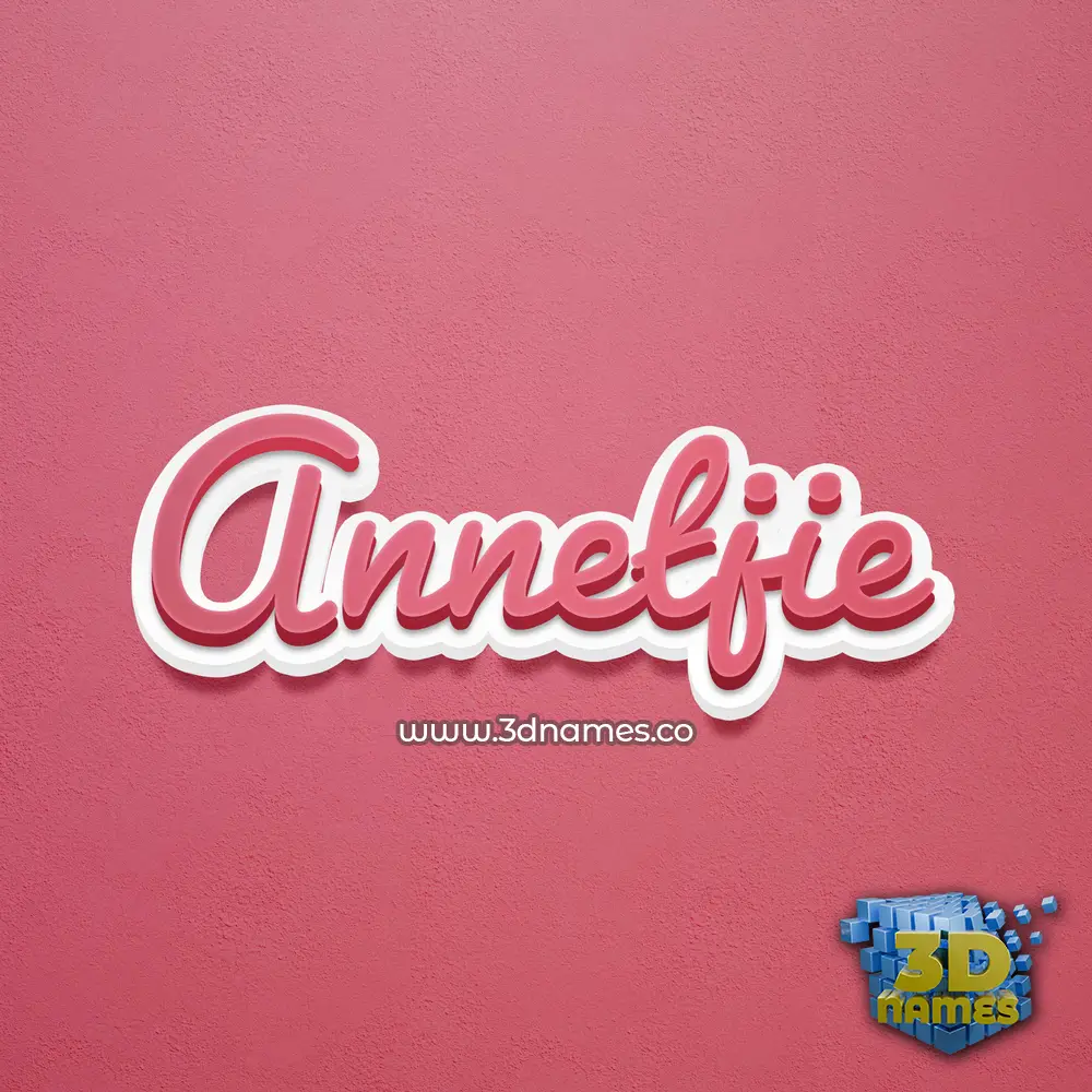 annetjie in Red Scribble style - 3D name wallpaper