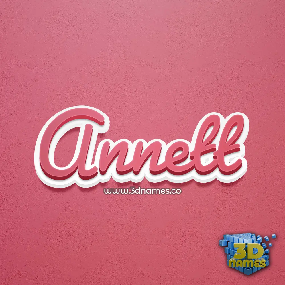 annett in Red Scribble style - 3D name wallpaper