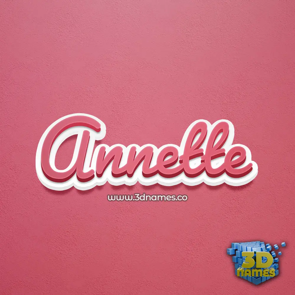 annette in Red Scribble style - 3D name wallpaper