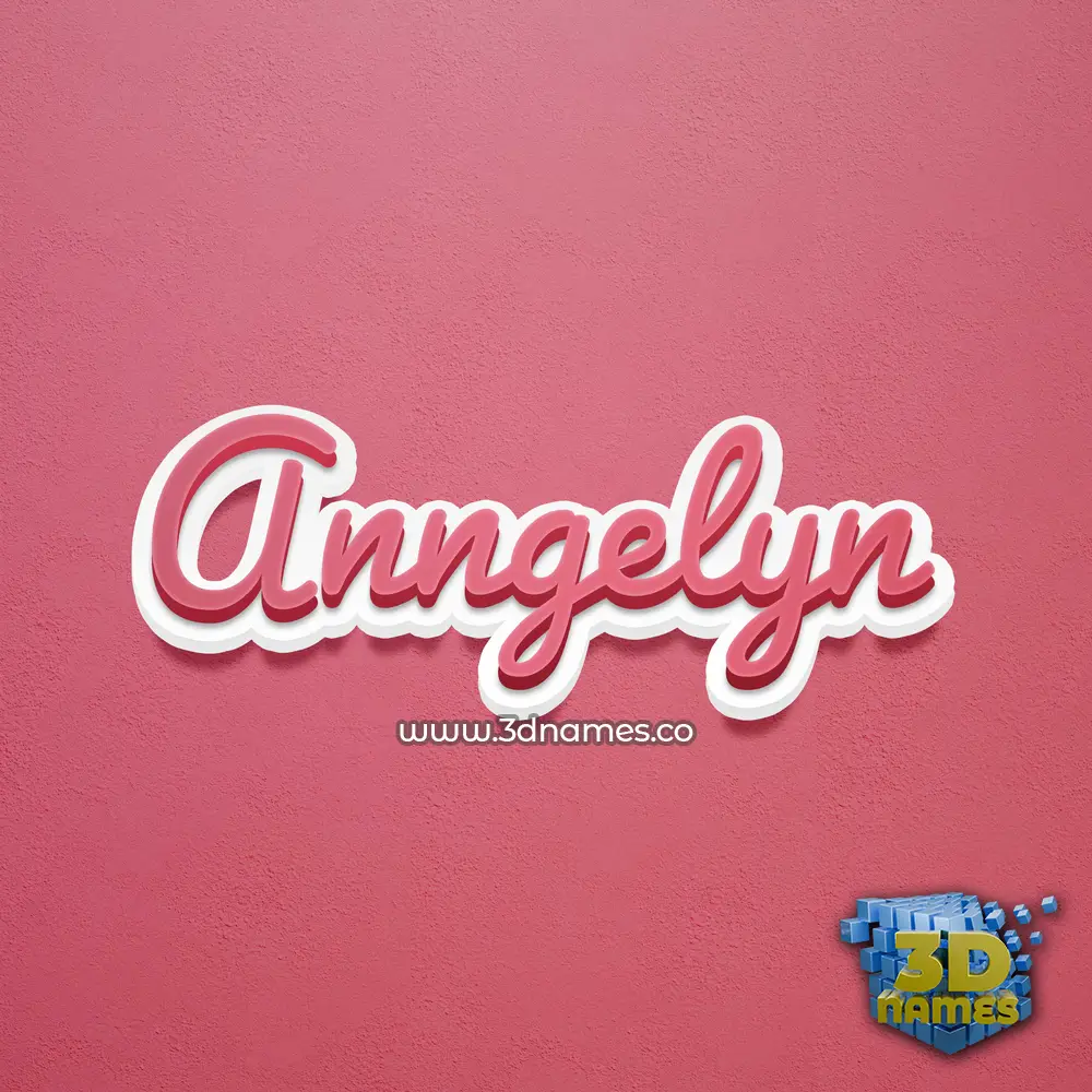 anngelyn in Red Scribble style - 3D name wallpaper