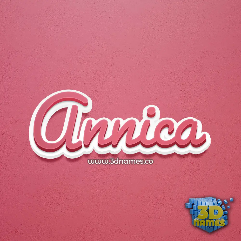 annica in Red Scribble style - 3D name wallpaper