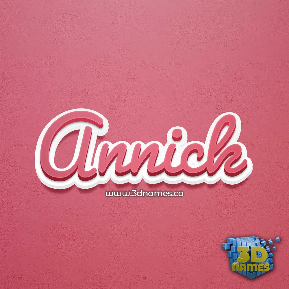 annick in Red Scribble style - 3D name wallpaper
