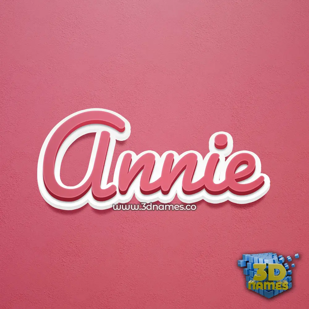 annie in Red Scribble style - 3D name wallpaper