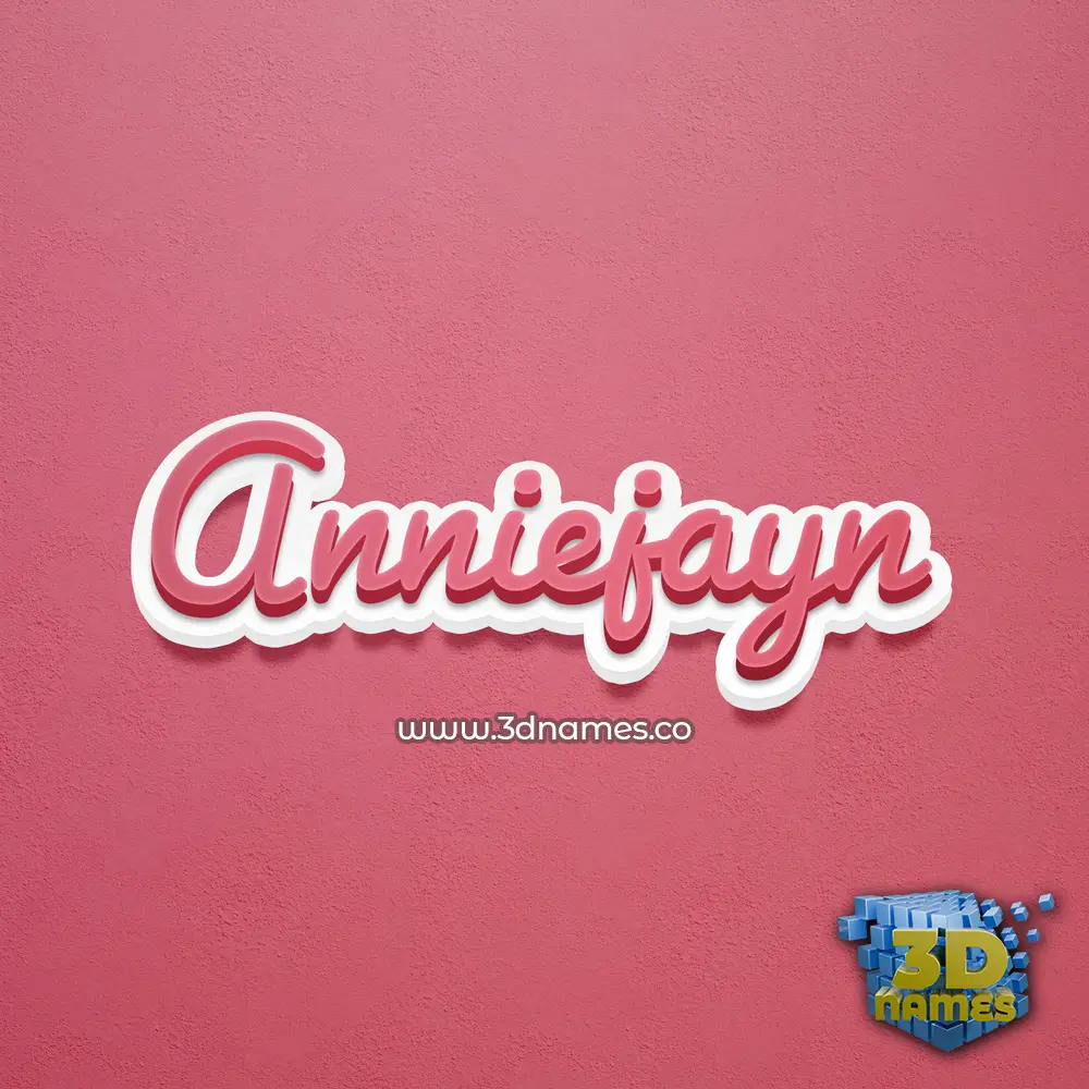 anniejayn in Red Scribble style - 3D name wallpaper