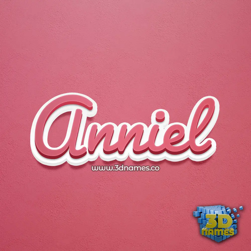anniel in Red Scribble style - 3D name wallpaper