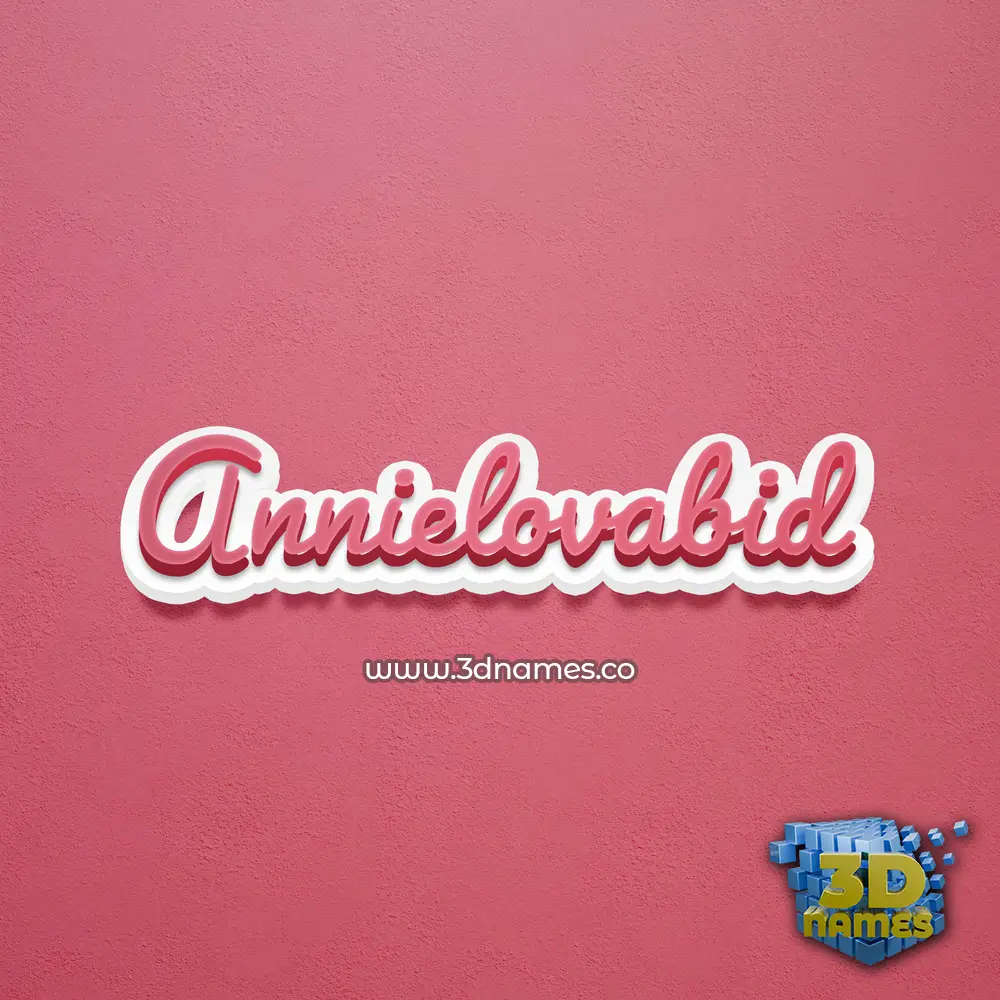 annielovabid in Red Scribble style - 3D name wallpaper