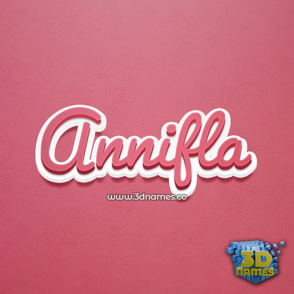 annifla in Red Scribble style - 3D name wallpaper