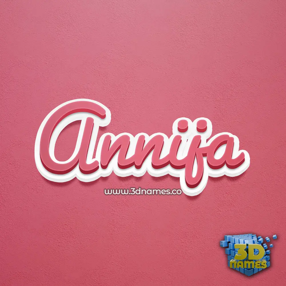 annija in Red Scribble style - 3D name wallpaper