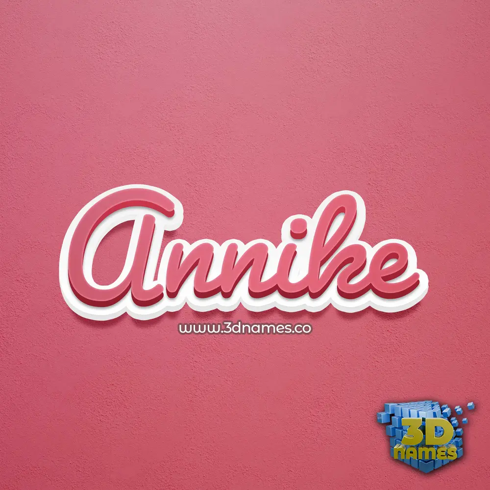 annike in Red Scribble style - 3D name wallpaper