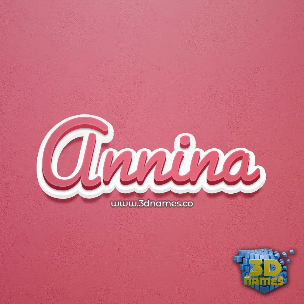 annina in Red Scribble style - 3D name wallpaper