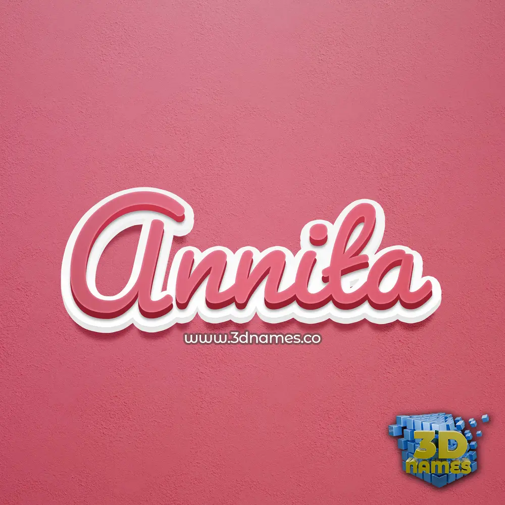 annita in Red Scribble style - 3D name wallpaper