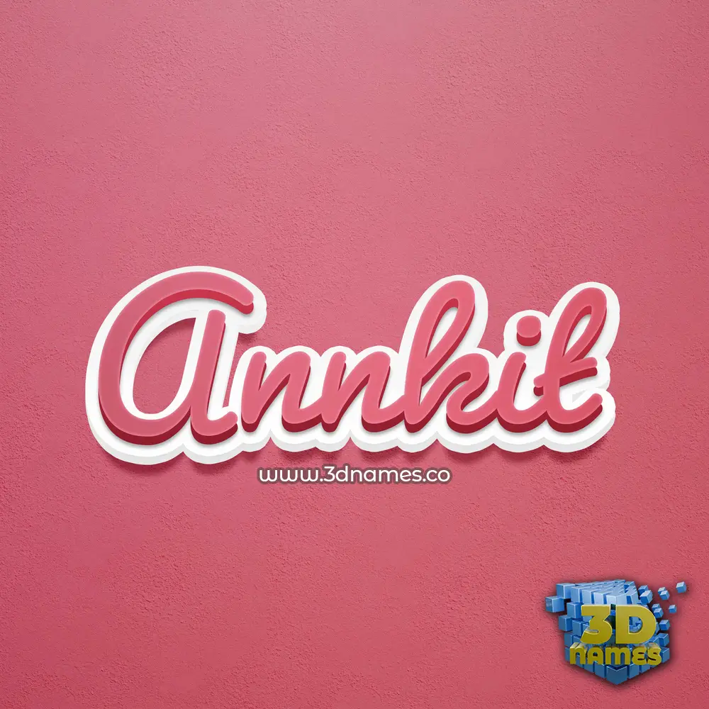 annkit in Red Scribble style - 3D name wallpaper