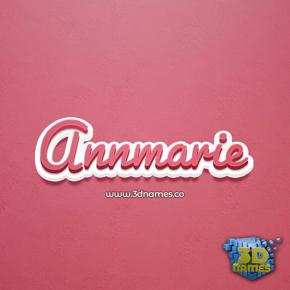 annmarie in Red Scribble style - 3D name wallpaper