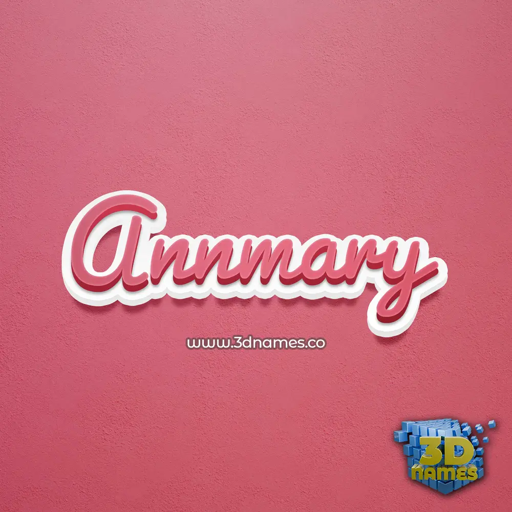 annmary in Red Scribble style - 3D name wallpaper