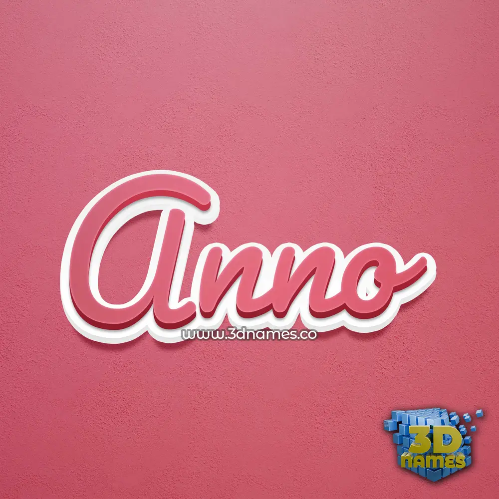 anno in Red Scribble style - 3D name wallpaper