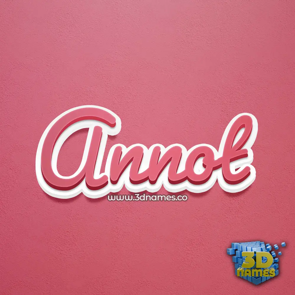 annot in Red Scribble style - 3D name wallpaper