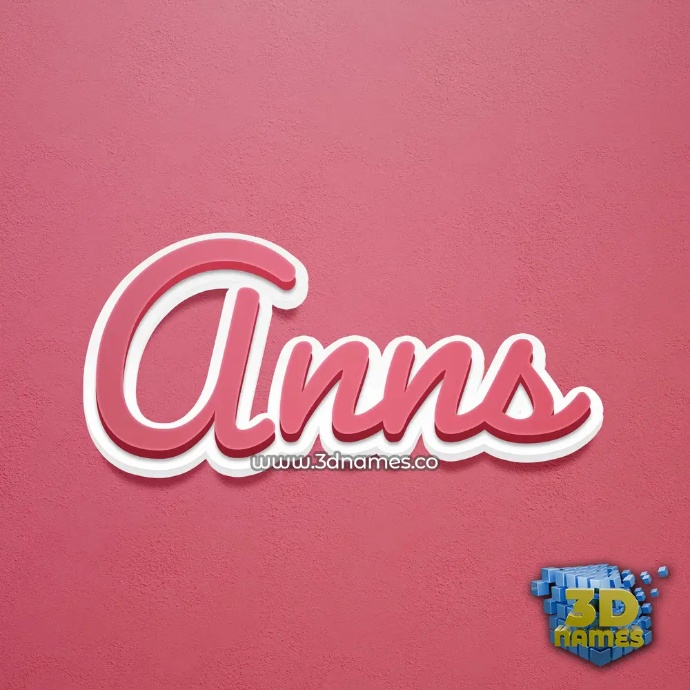 anns in Red Scribble style - 3D name wallpaper