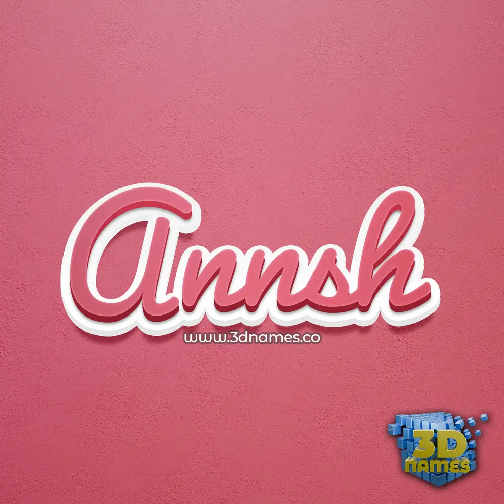 annsh in Red Scribble style - 3D name wallpaper