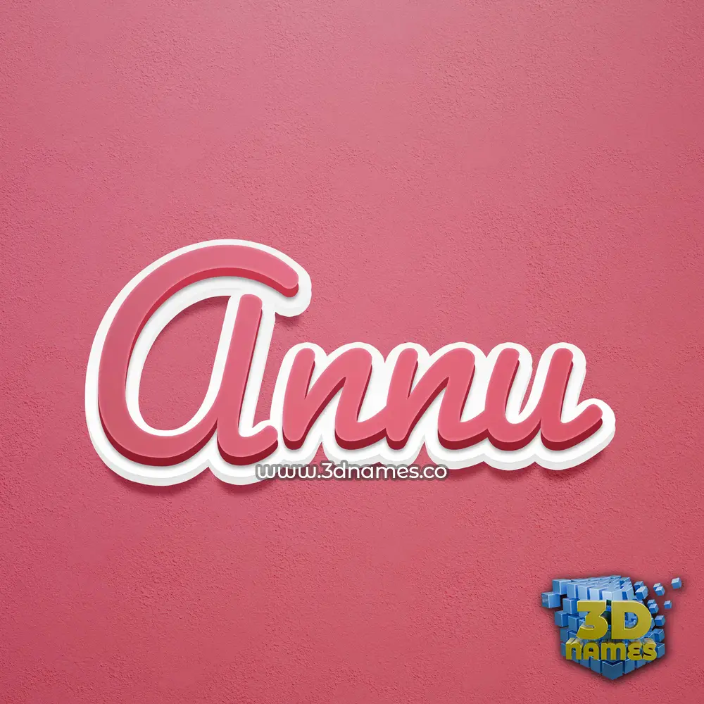 annu in Red Scribble style - 3D name wallpaper