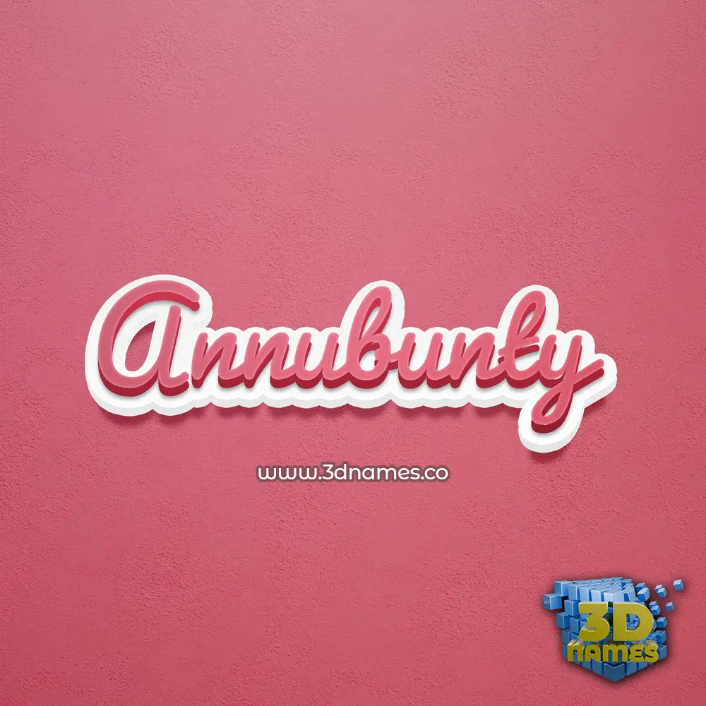 annubunty in Red Scribble style - 3D name wallpaper