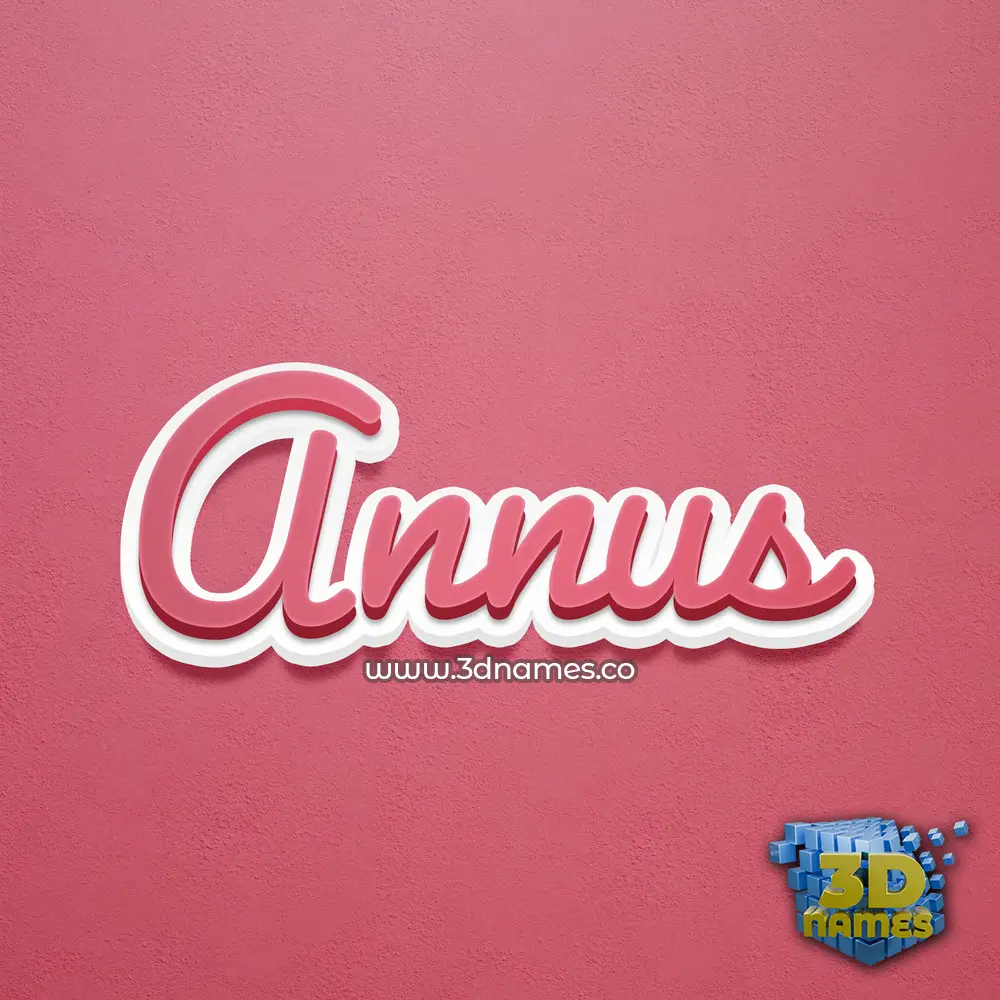 annus in Red Scribble style - 3D name wallpaper