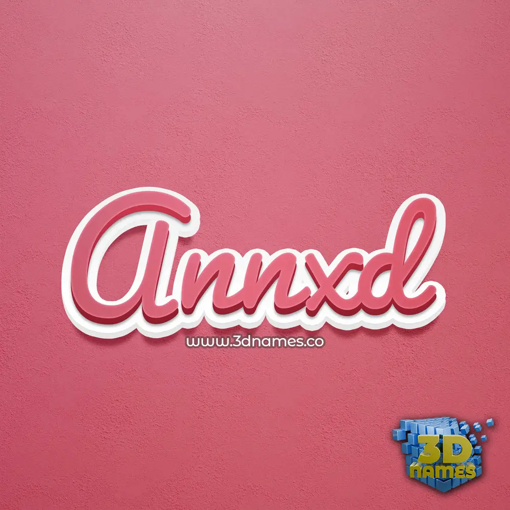 annxd in Red Scribble style - 3D name wallpaper