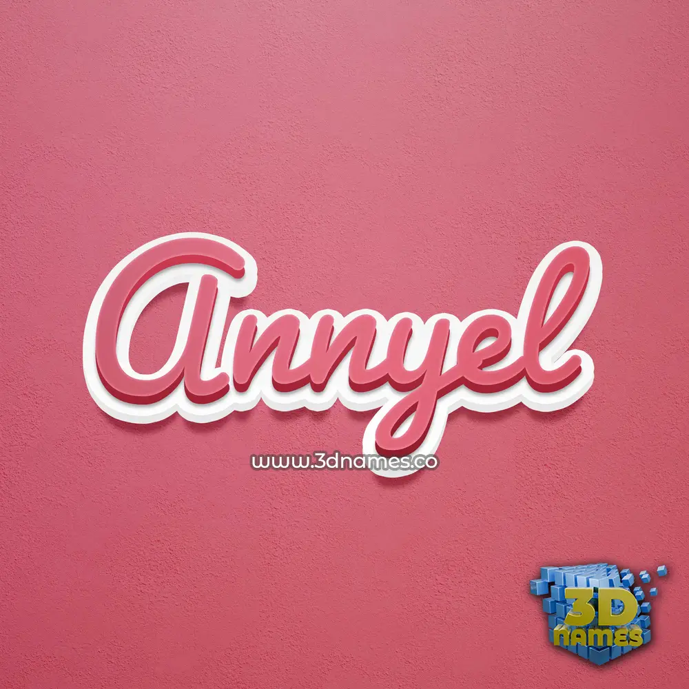 annyel in Red Scribble style - 3D name wallpaper