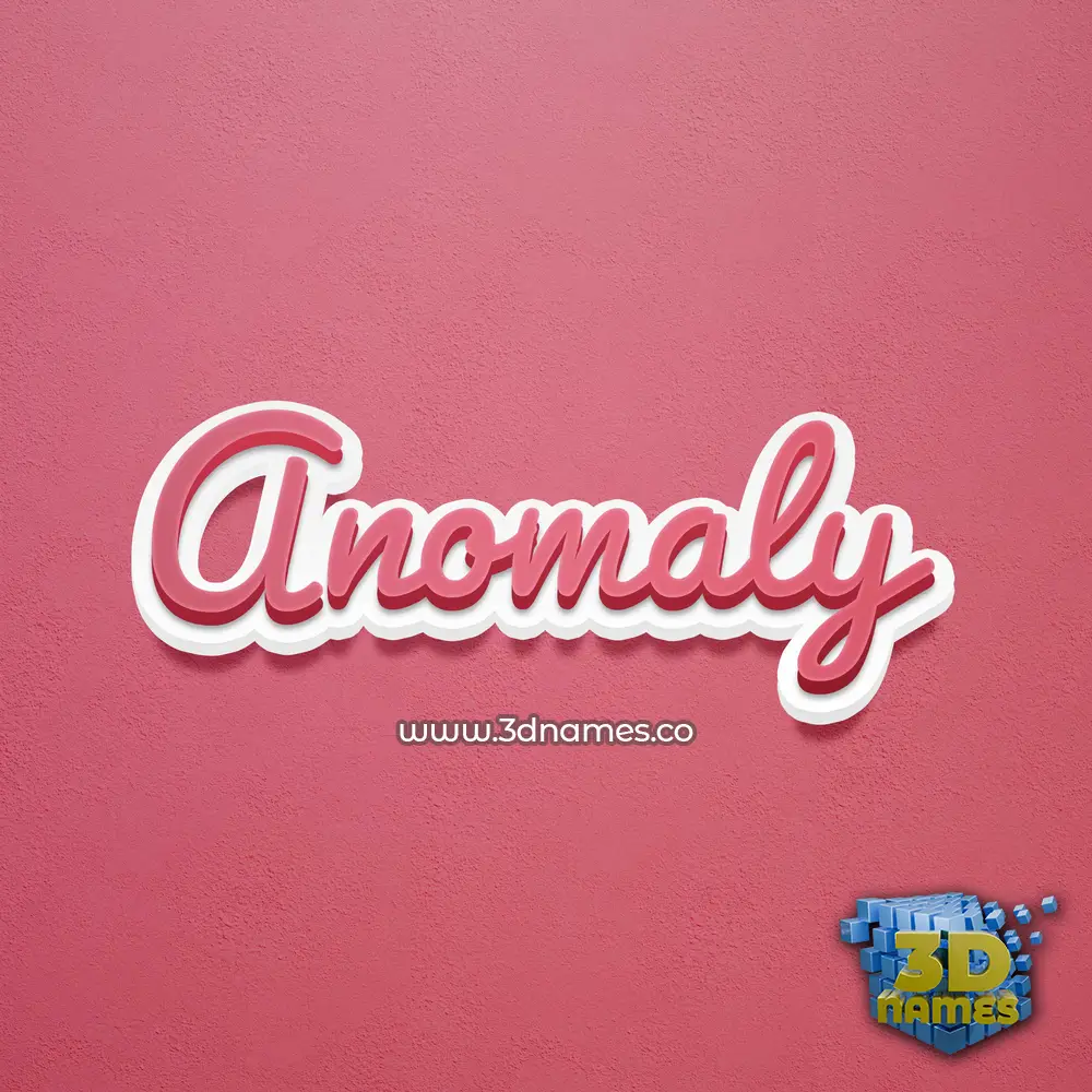 anomaly in Red Scribble style - 3D name wallpaper