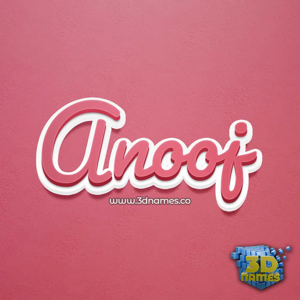 anooj in Red Scribble style - 3D name wallpaper