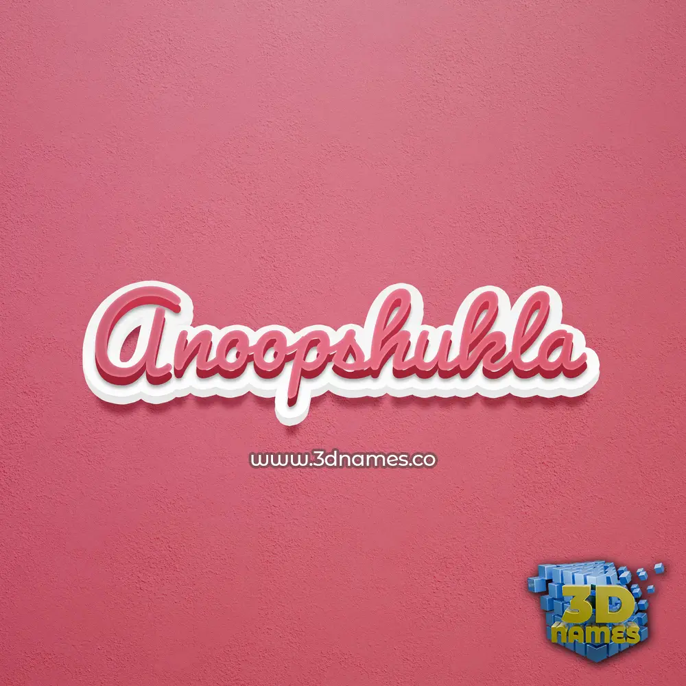anoopshukla in Red Scribble style - 3D name wallpaper