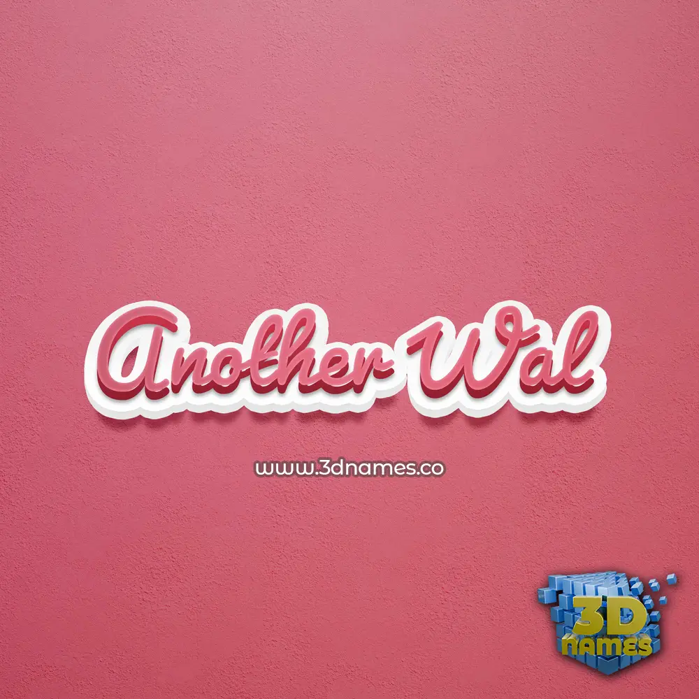 another wal in Red Scribble style - 3D name wallpaper