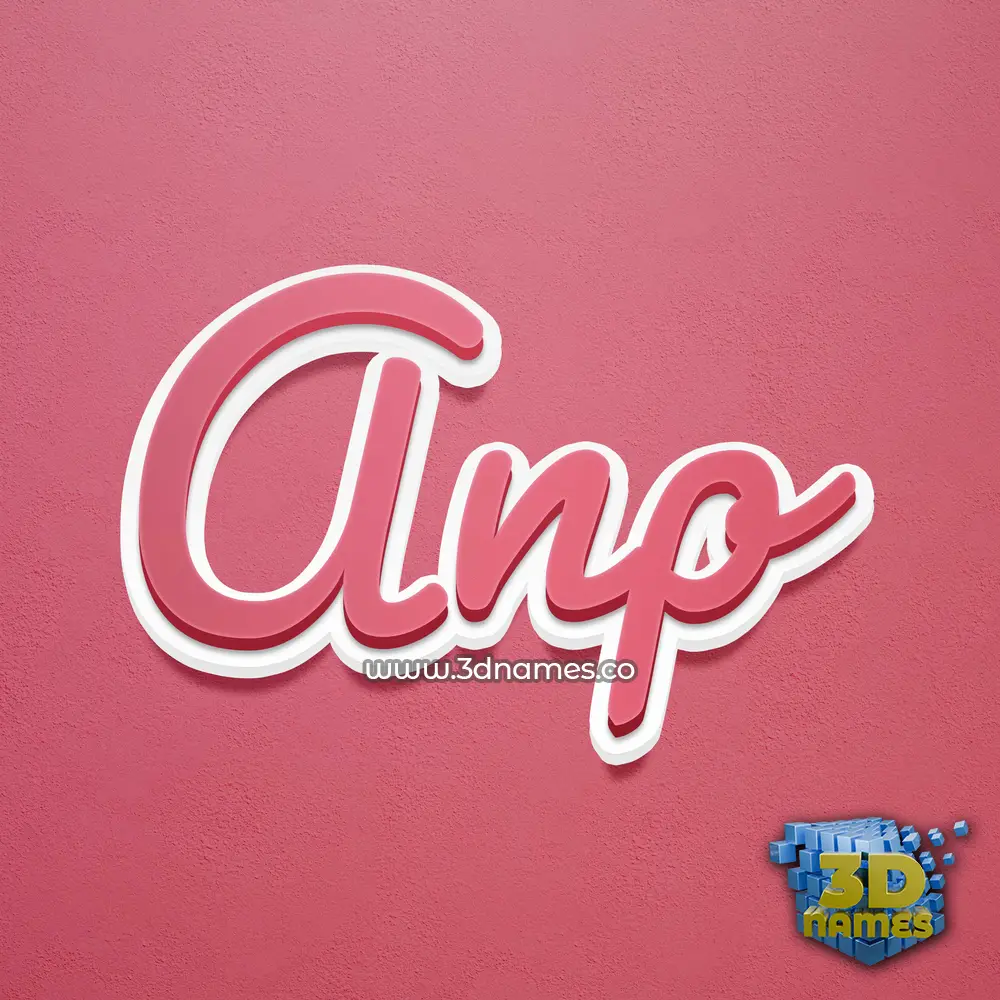 anp in Red Scribble style - 3D name wallpaper