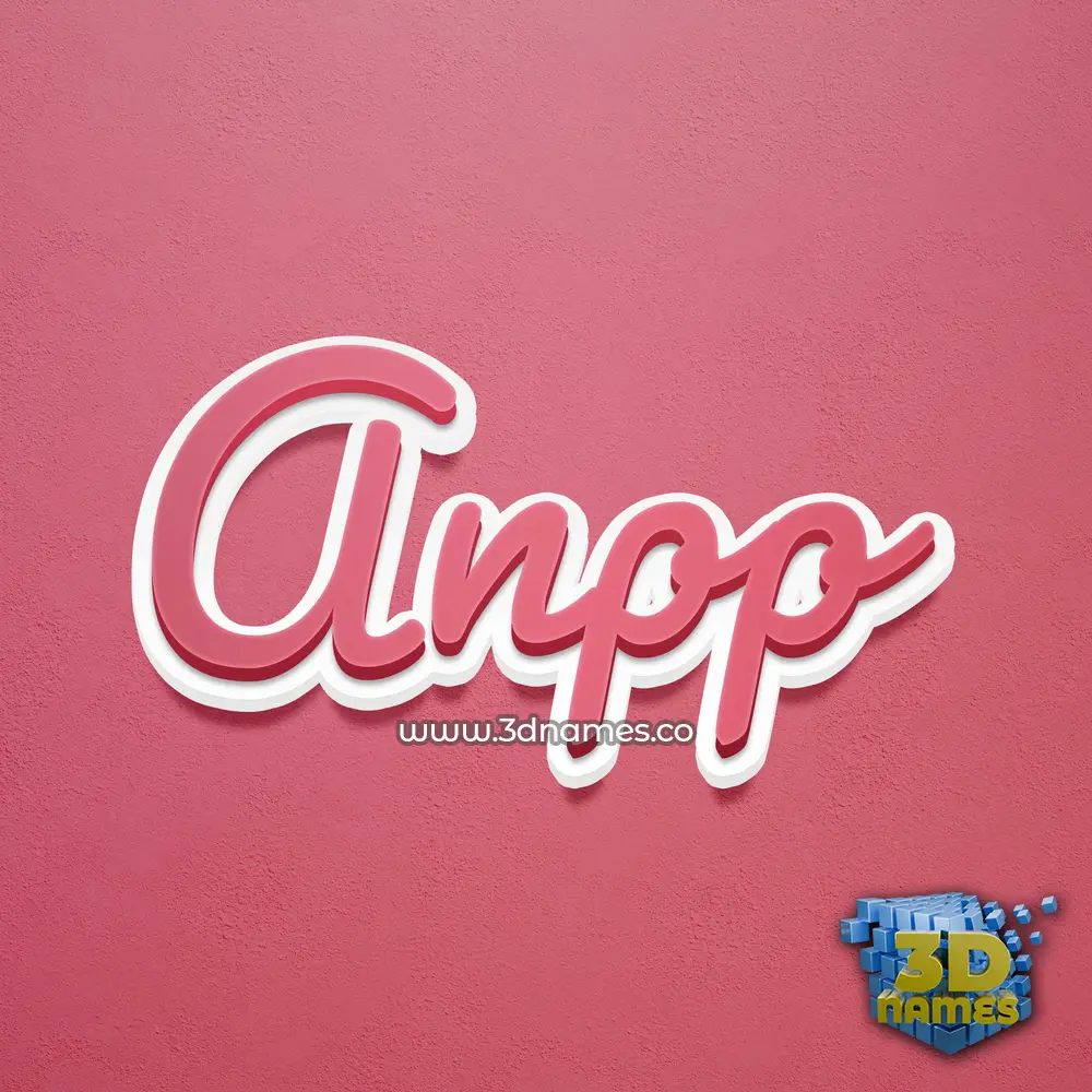 anpp in Red Scribble style - 3D name wallpaper