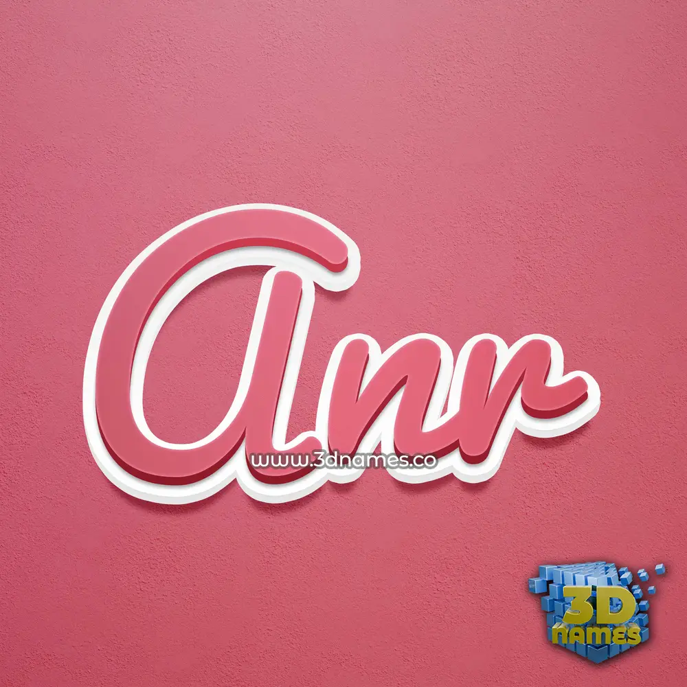 anr in Red Scribble style - 3D name wallpaper