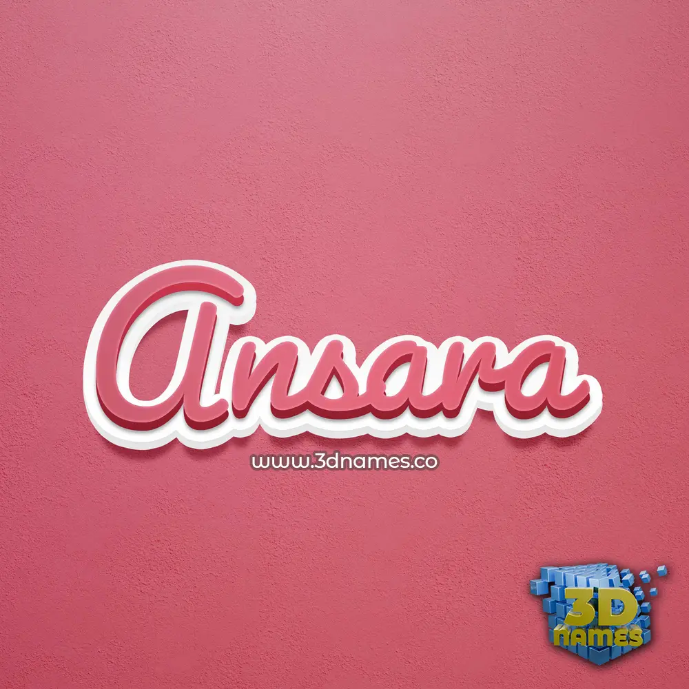 ansara in Red Scribble style - 3D name wallpaper
