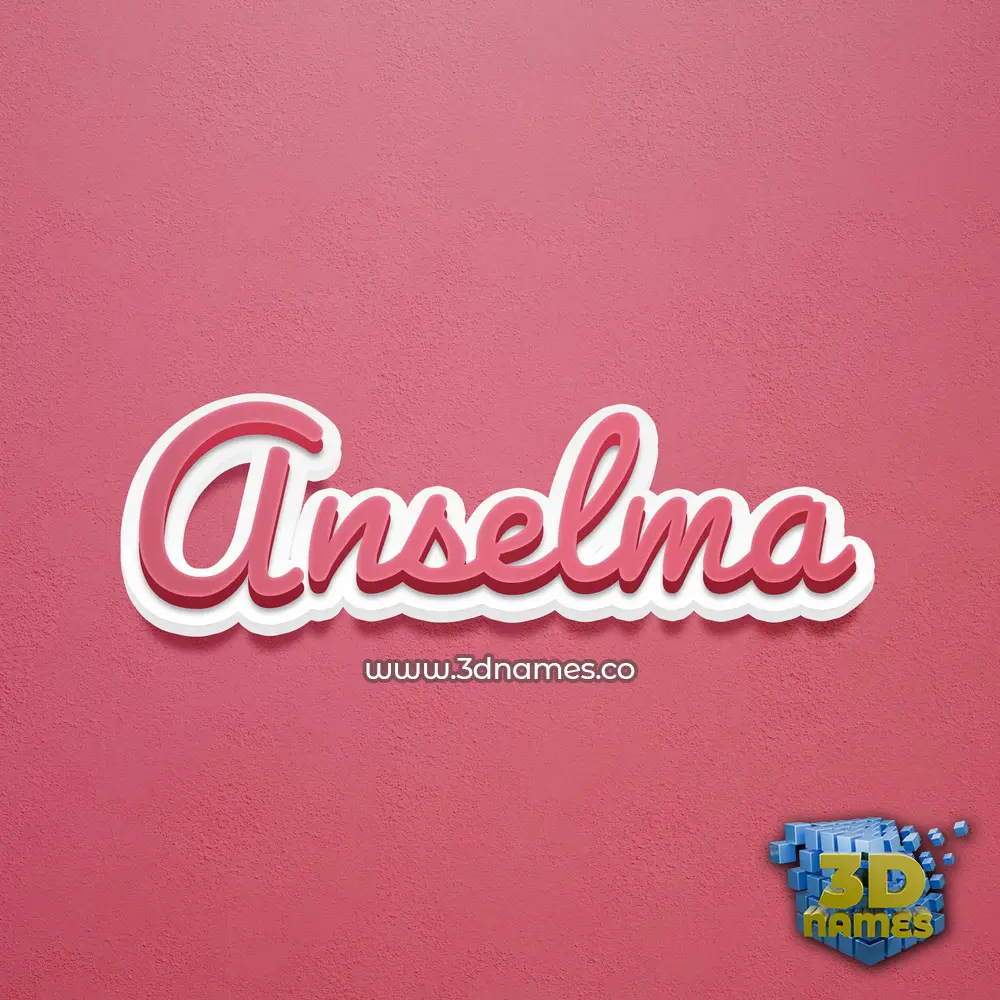 anselma in Red Scribble style - 3D name wallpaper