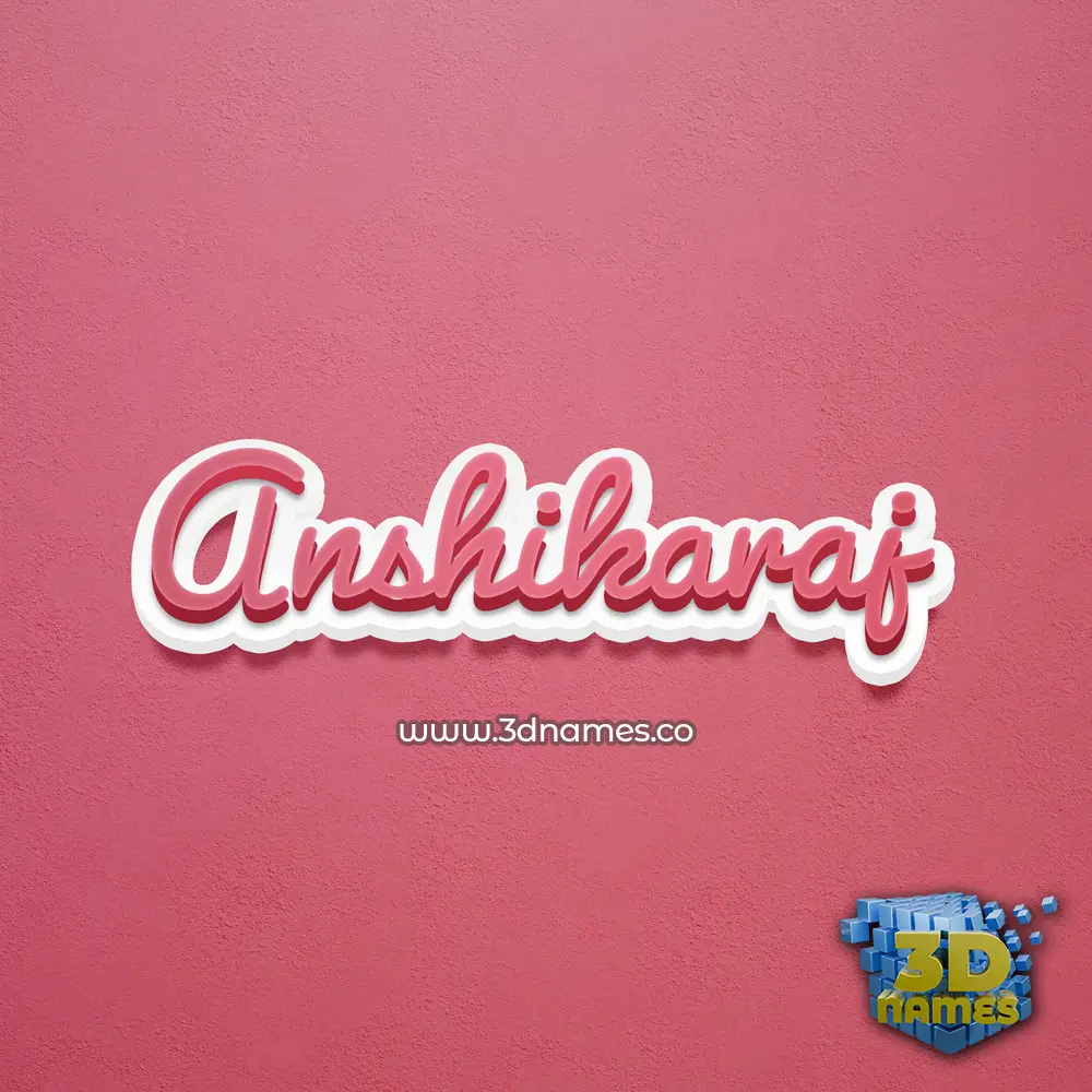 anshikaraj in Red Scribble style - 3D name wallpaper