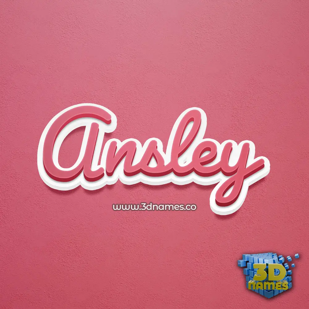 ansley in Red Scribble style - 3D name wallpaper