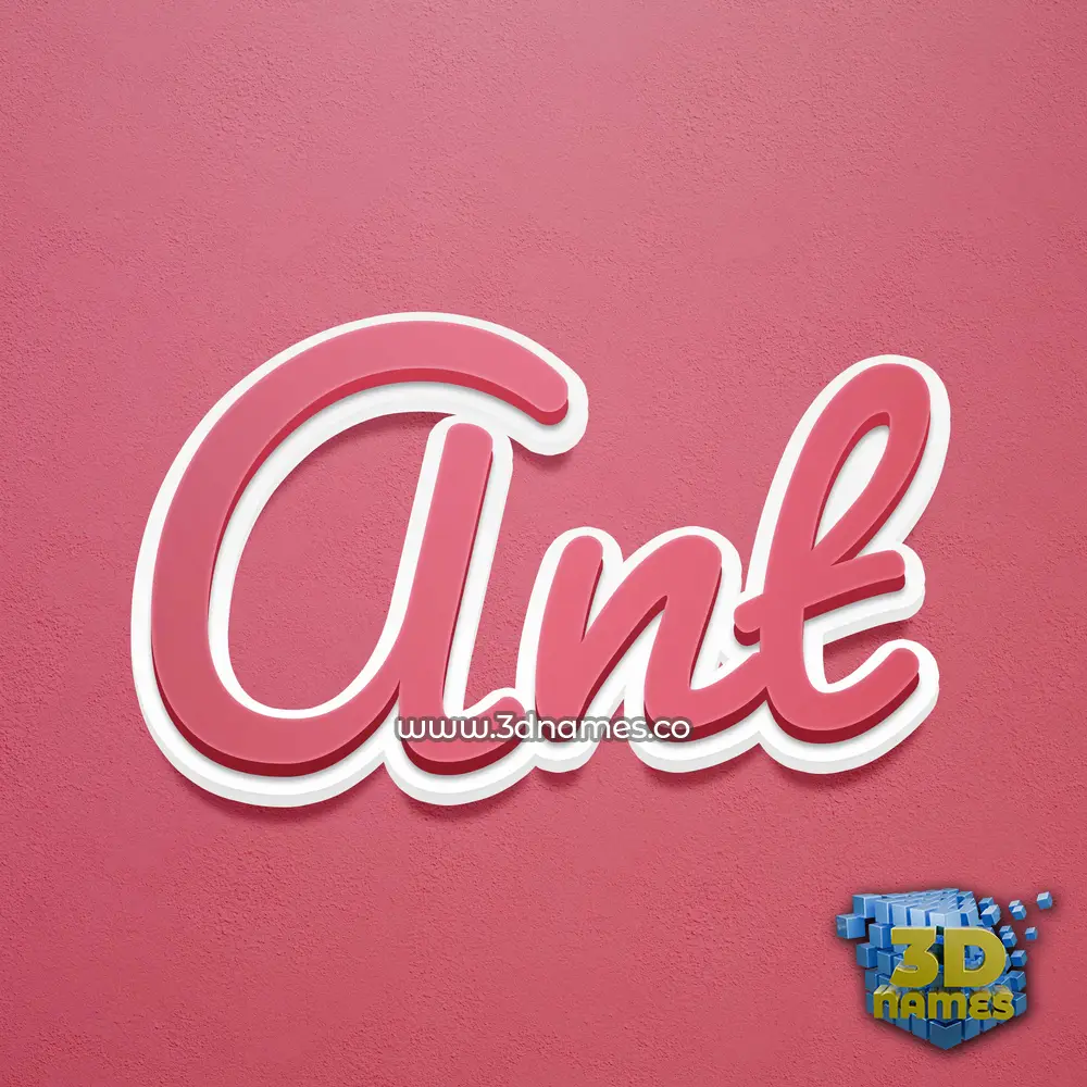 ant in Red Scribble style - 3D name wallpaper