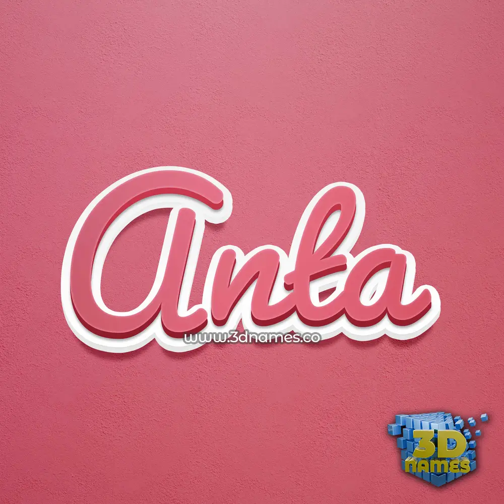 anta in Red Scribble style - 3D name wallpaper
