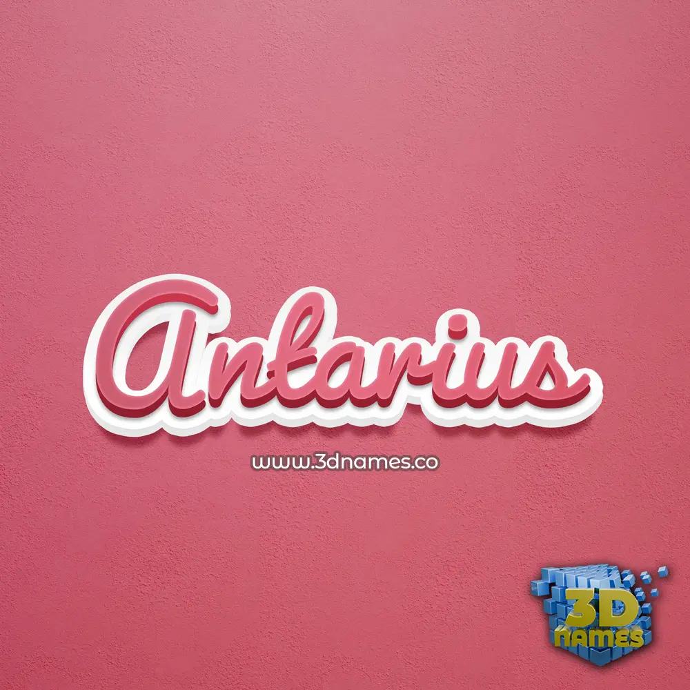 antarius in Red Scribble style - 3D name wallpaper