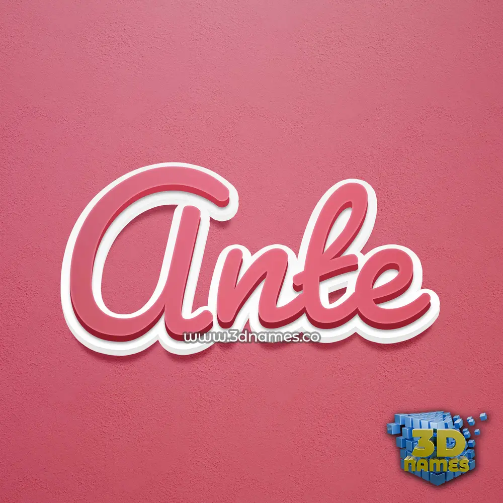 ante in Red Scribble style - 3D name wallpaper