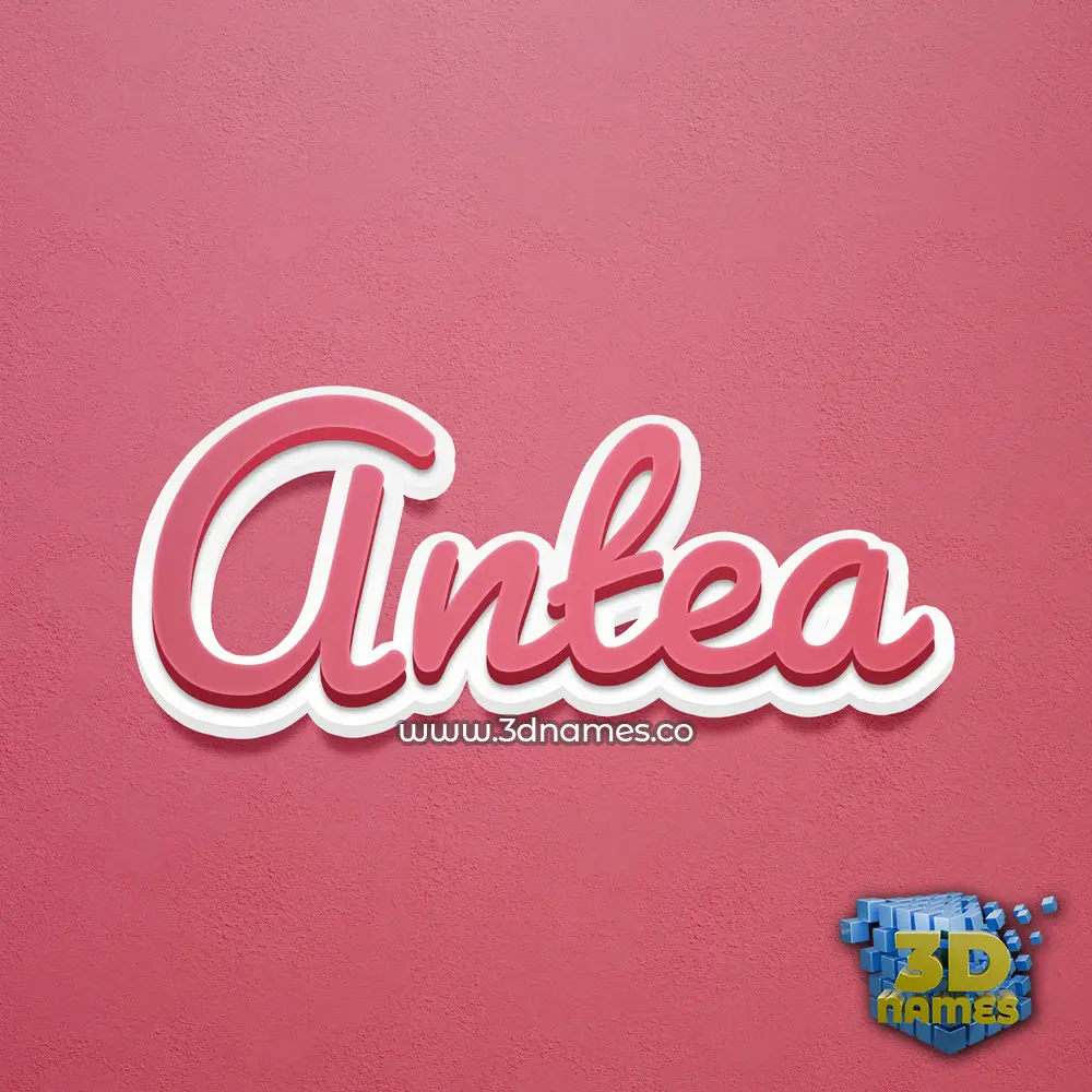 antea in Red Scribble style - 3D name wallpaper