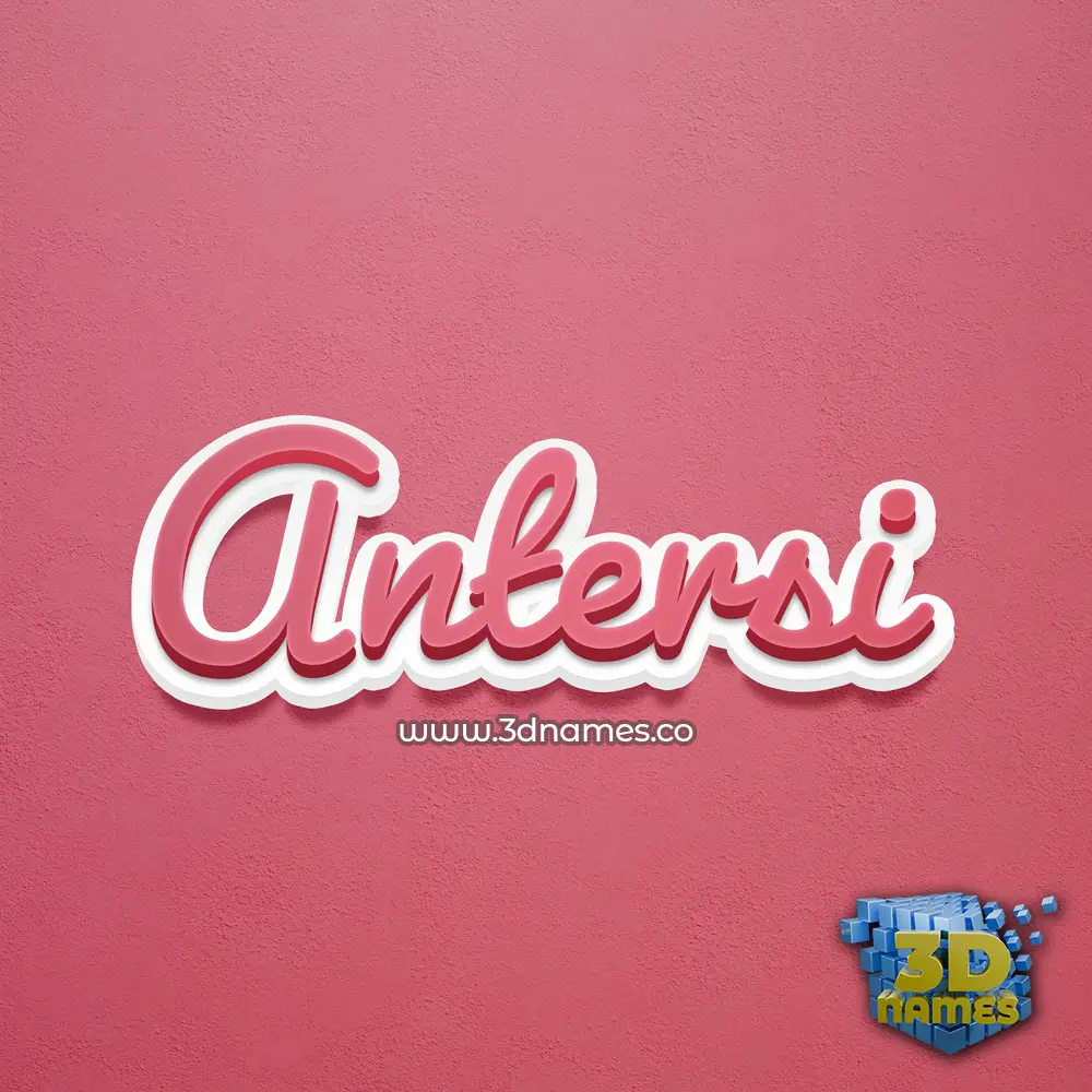 antersi in Red Scribble style - 3D name wallpaper
