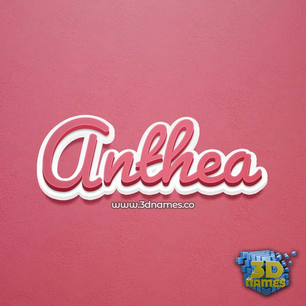 anthea in Red Scribble style - 3D name wallpaper