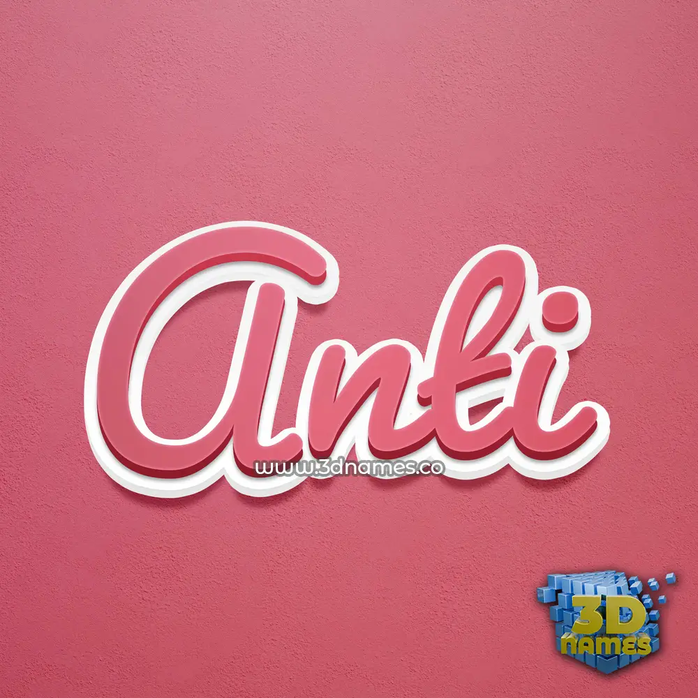anti in Red Scribble style - 3D name wallpaper