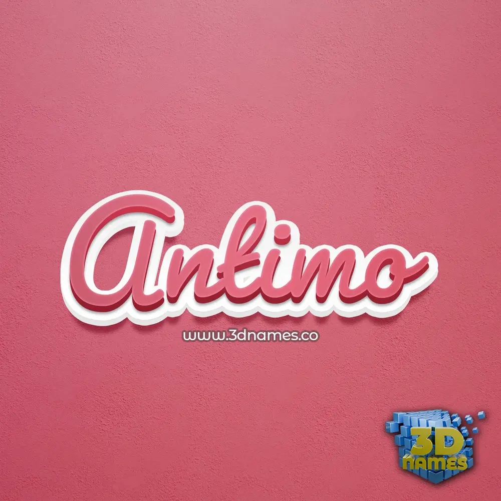 antimo in Red Scribble style - 3D name wallpaper