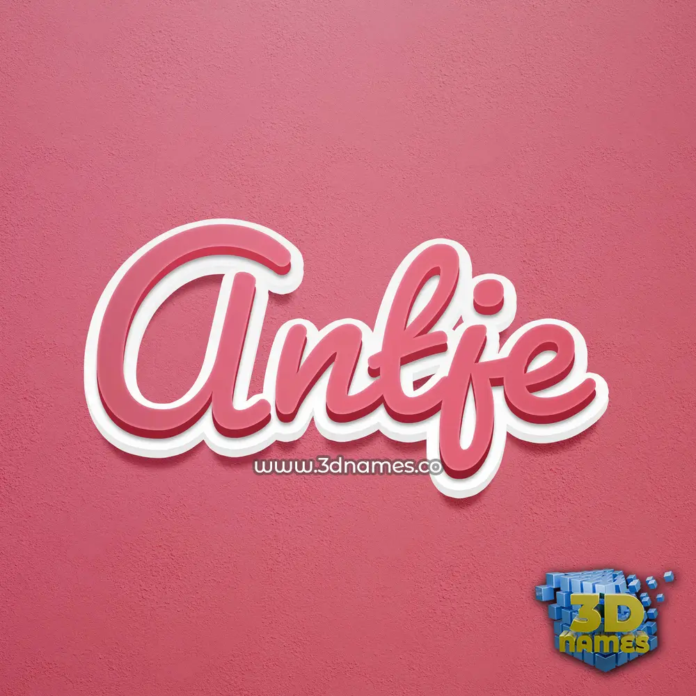 antje in Red Scribble style - 3D name wallpaper