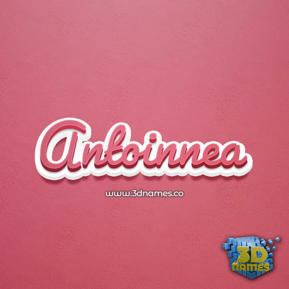 antoinnea in Red Scribble style - 3D name wallpaper